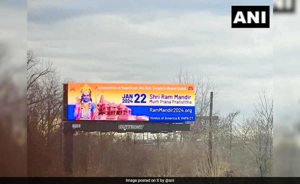 40 Billboards Displaying Ram Mandir Put Up In 10 US States Ahead Of Inauguration