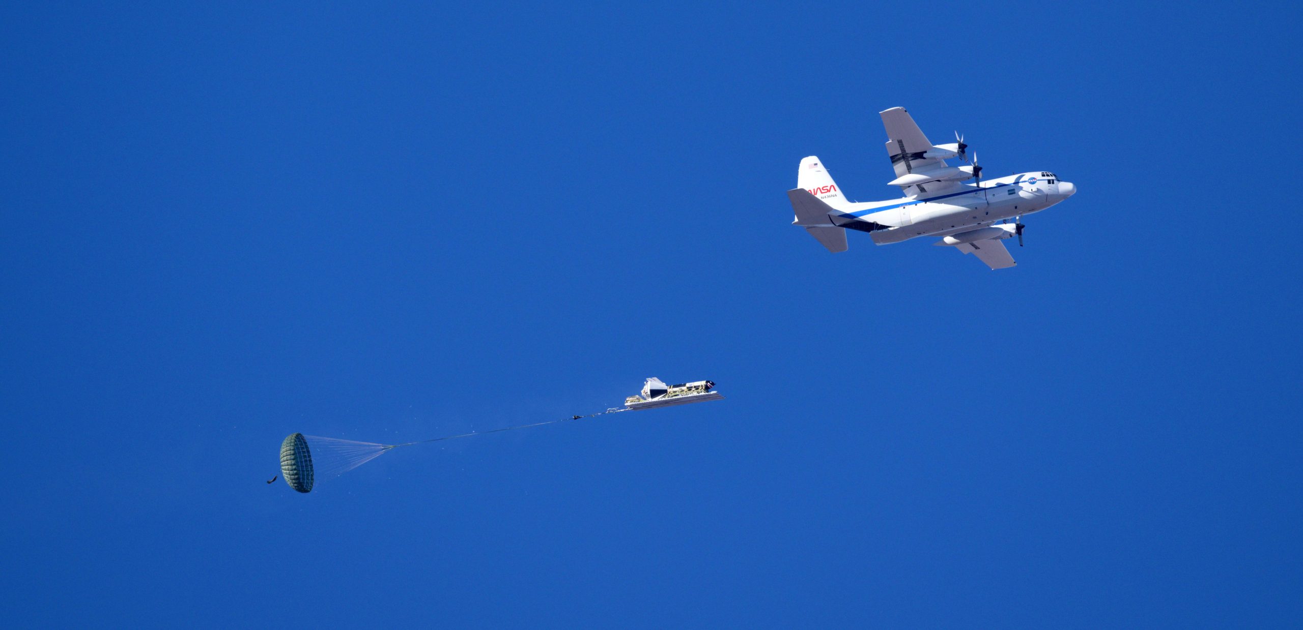 NASA’s Wallops C-130 Plays Vital Role in Successful Parachute Airdrop Test