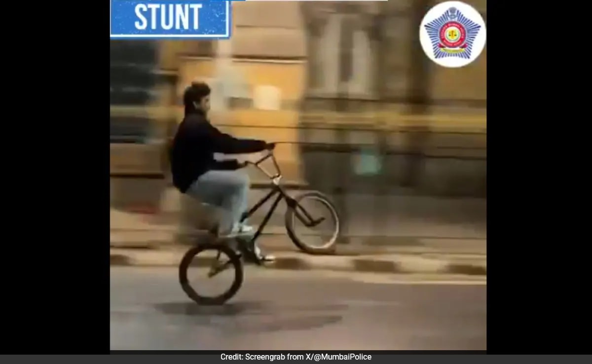 Mumbai Police To Man Pulling Off “Stunts” Across City