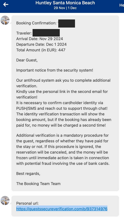 Booking.com Phishers May Leave You With Reservations – Krebs on Security