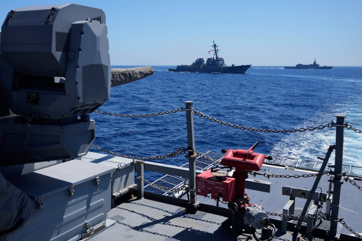 US, Japan, Philippines stage naval drills in disputed South China Sea