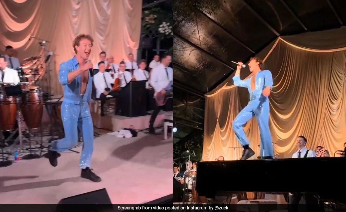 Zuckerberg On Stage In Benson Boone Jumpsuit